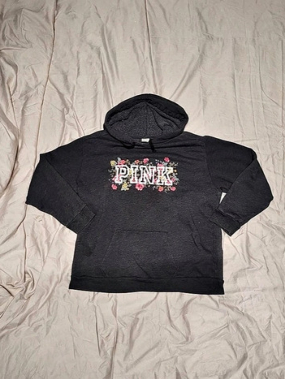 Victoria's Secret PINK Floral Logo Hoodie Floral Logo Hoodie Size XL